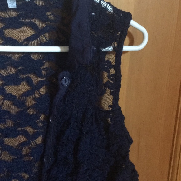 Lace Crochet Button-Up Top - Picture 2 of 3